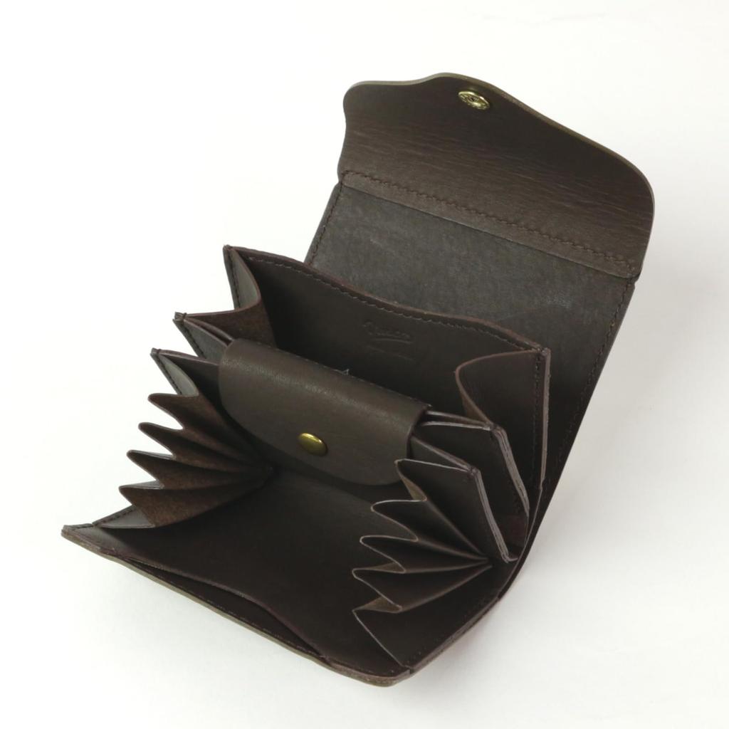 VARCO REAL WOOD Кошелек-палм, Компактный Мини, Мужской и Женский, Натуральная Кожа, Натуральное Дерево, Сделано в Японии (синий)