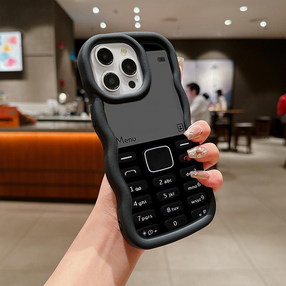 Ae95 ретро телефон дизайн художественные защитные чехлы для телефонов Samsung S24 Plus S23 Ultra A14 A55 A06 Honor X9b Motorola OnePlus большая волна TPU задняя крышка