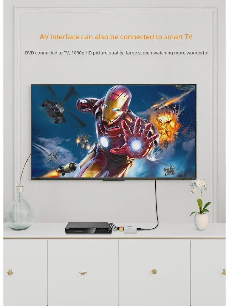 Конвертер AV2HDMI для игровых консолей — поддерживает преобразование красного/белого AV в HDMI