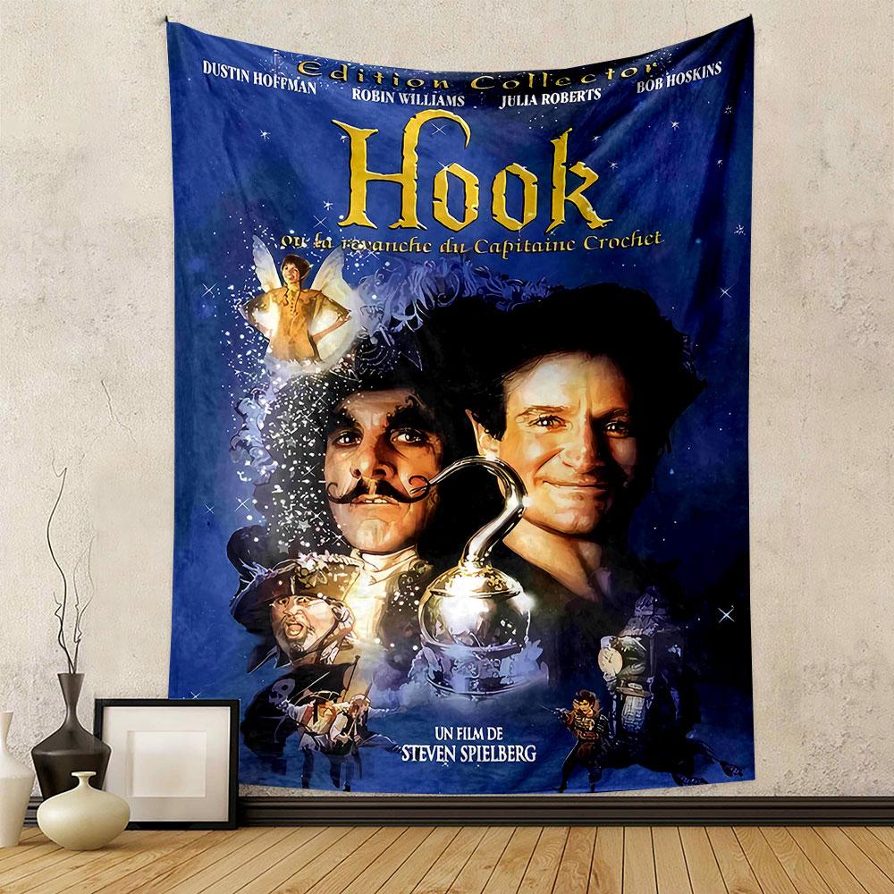 "Hook Movie Fantasy Adventure Art" Patterned tapestry home decor, suitable for bedroom and living room, gift