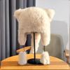 Women Little Raccoon  Thickened Warm Windproof And Cold Tail Imitation Fox Fur  Fur Hat
