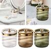Transparent Storage Box with Lid Lipstick Organizer Box Cute Storage Canister Cotton Swab Rod
