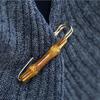 Unisex Fashion Brooch Badge Retro Bamboo Pin Fashion Clothing Decoration Accessories
