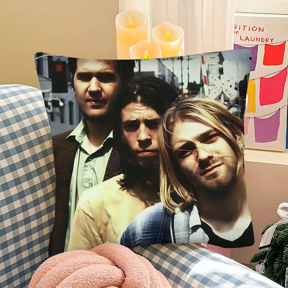 Горячая Наволочка Nirvana-K-Курт Кобей Квадратная Подушка Спальня Диван Отдых Уютная Подушка Автомобиль Гостиная Домашний Декор