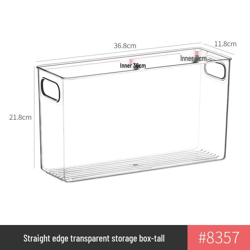 Transparent Kitchen Cabinet Organizer and Under-Sink Storage Box for Snacks and Sundries
