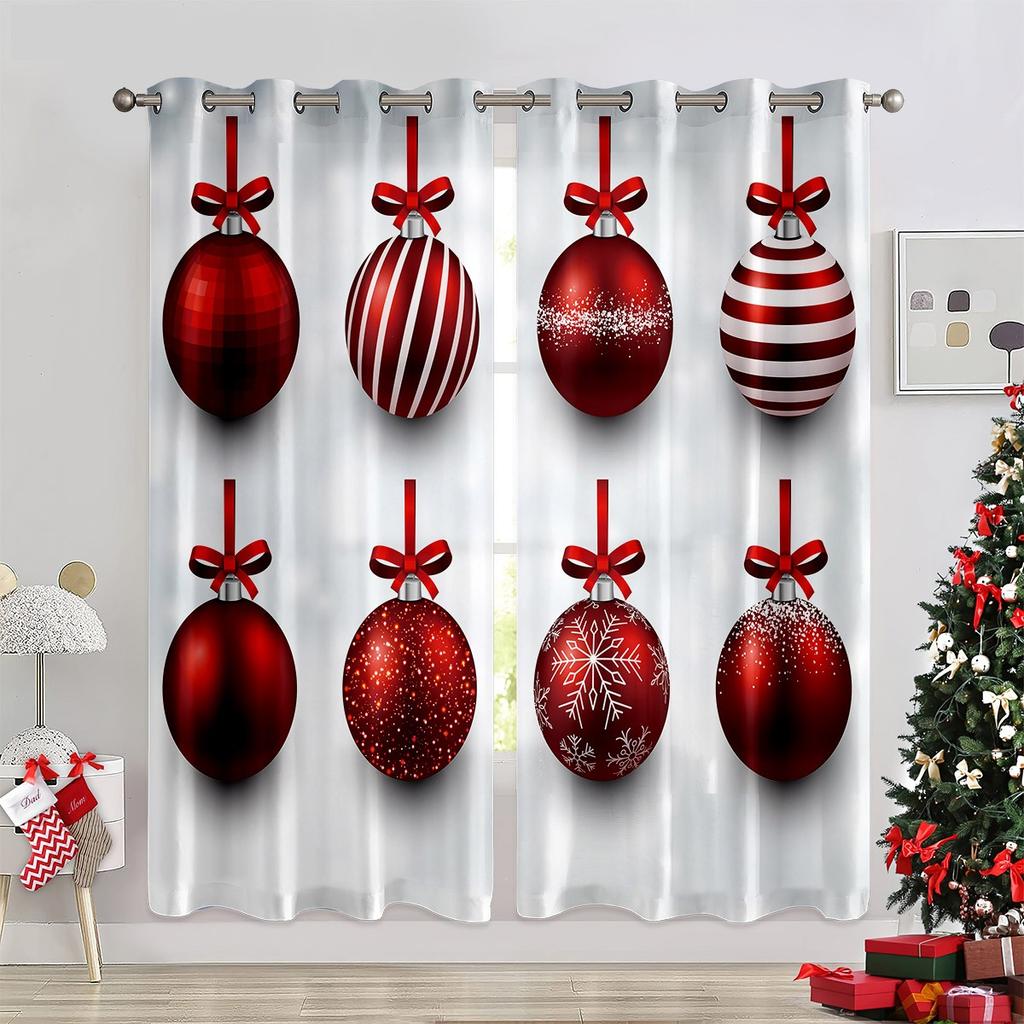Christmas Decoration Curtains Snowflakes Christmas Tree Decoration Curtains Living Room Bedroom Fireplace New Year Curtains