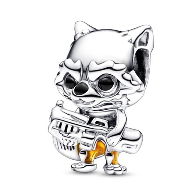 Стерлингового серебра 925 пробы, морская ракушка, висячие подвески Винни-Пух Дамбо, бусины, подходят для оригинальных браслетов, изысканные ювелирные изделия «сделай сам»