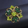 Элегантная зеленая брошь с цветочным узором для костюмов и вечерних платьев