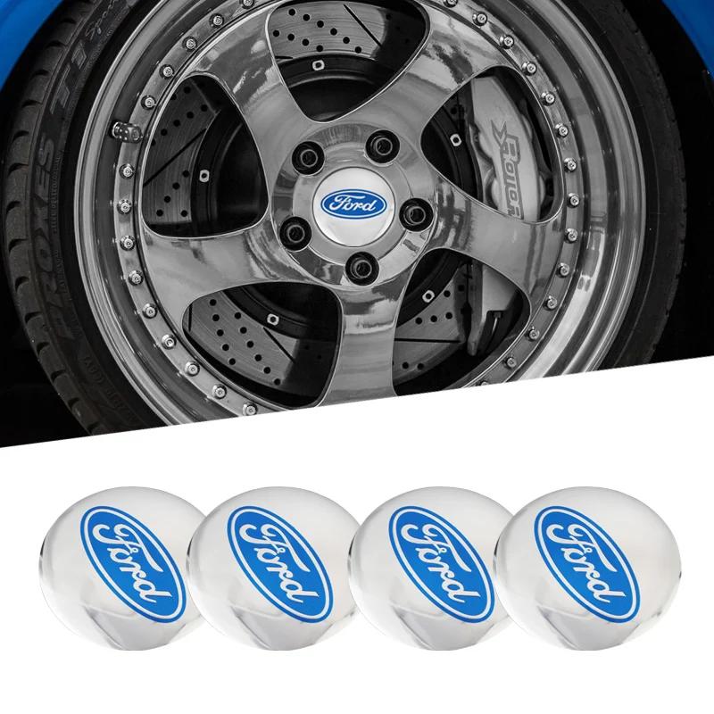 Новая наклейка на автомобиль 2026 г. 4 шт. Колпачок ступицы колеса Ford Значок Шильдик Наклейка Автоаксессуары Для Ford Focus Fiesta C-Max ST Mo