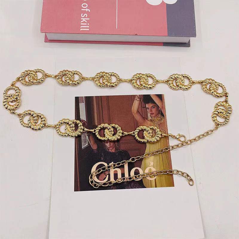 Woman Chain Lesbian Retro Belt Accessories Simple Ring Buckle Versatile Thin Waist Metal Chain Waist Chain