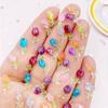 50pcs Resin Glitter Mini Cute Colorful A Tulip Art Nails Flatback Flower Rhinestone Applique DIY Wedding Scrapbook Accessories Crafts