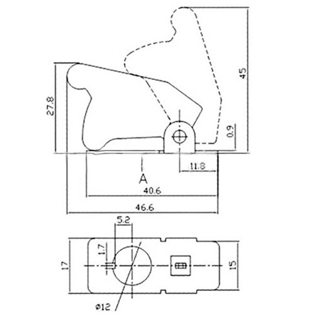 Переключатель светодиодный с подсветкой и крышкой в стиле ракеты 12 В для автомобильной панели