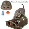 Breathable Nine Hole Tunnel Cat Toy With Cat Grab Bell Ball Cat Mouse Hole Maze  Cat