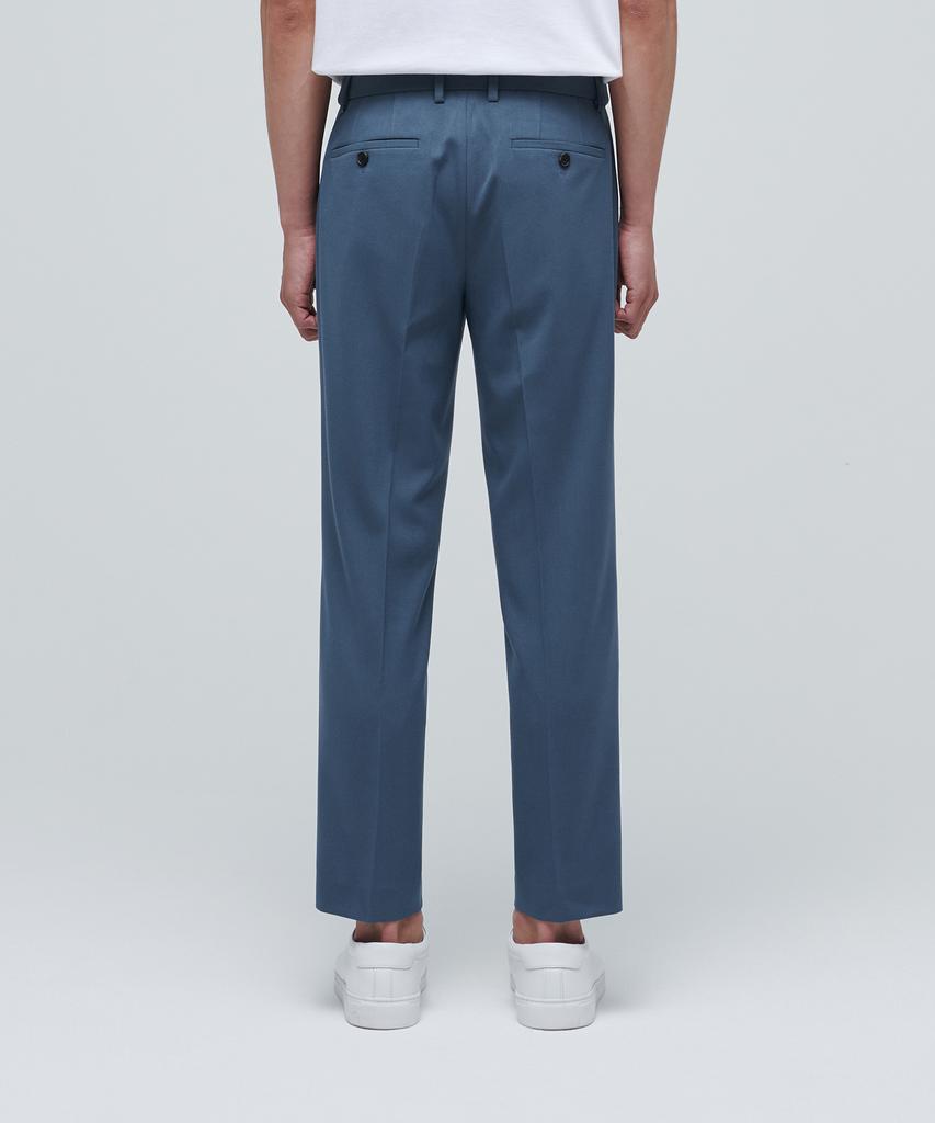 MUSINSA STANDARD Lightweight Tapered Hidden Banding Crop Slacks [Dusty Blue]