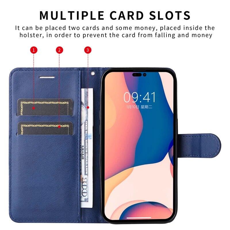 Однотонный кожаный чехол-книжка-подставка с откидной крышкой для POCO X7 Pro X 7 POCOX7Pro, магнитный кошелек, держатель для карт, сумка-кобура для Redmi Note 14 4G 14pro Plus