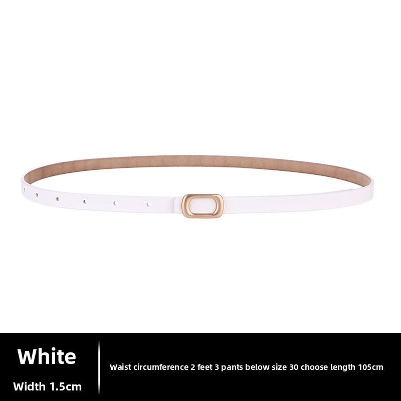 Slim Waist Belt For Women With Metal Snap Closure For Casual Wear