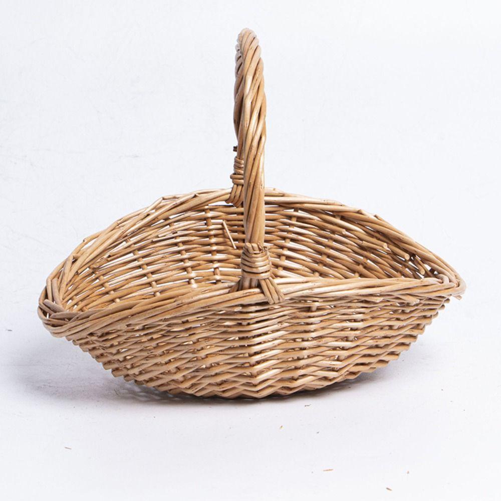 Willow Rattan Picnic Supply Hamper Wear-resistant Flower Basket Vegetable Storage Basket Picnic