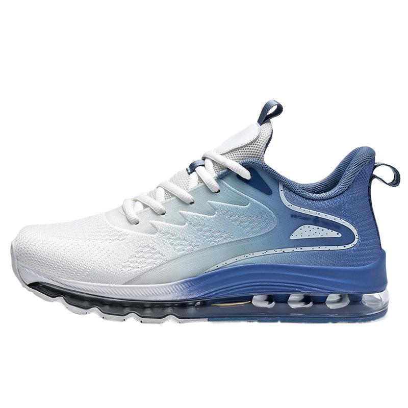 Men's Full Palm Fly-woven Air Cushion Extra Large Size Sports Rubber Wear-resistant Sports and Leisure Shoes Men's Shoes Breathable Running Shoes