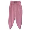 Solid Color Comfortable Lace-Up Knitted Sports Pants Women Bottoms Pink FB5435-699