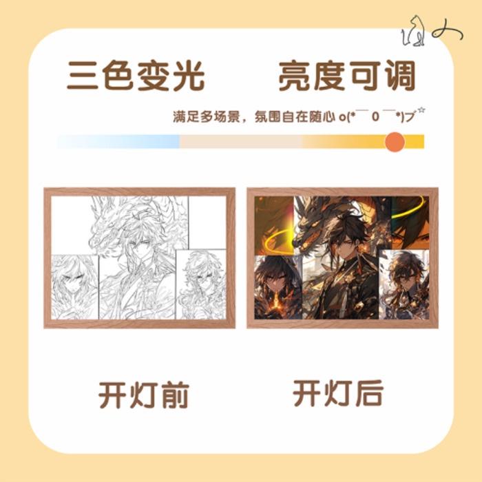 Световая живопись Фигурка Genshin Impact Гань Юй Ху Тао Ёимия Ночник