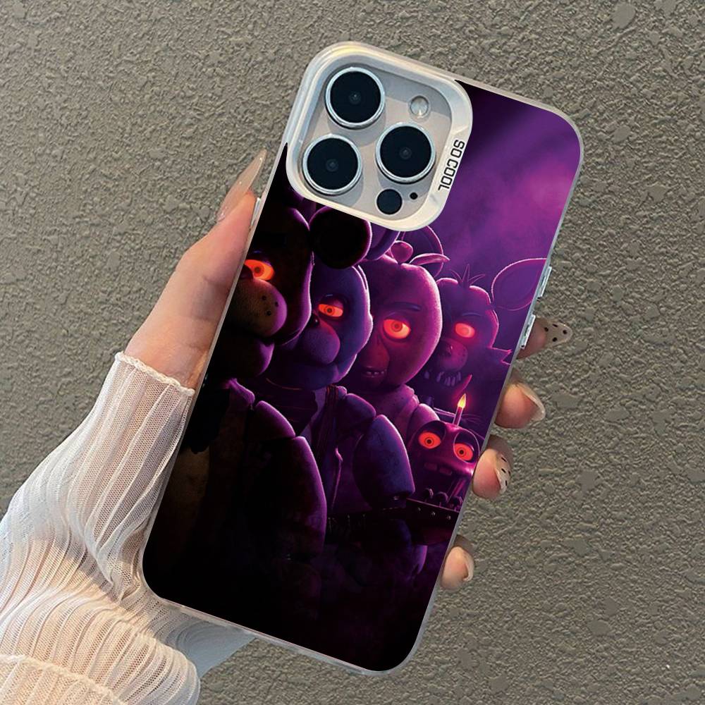 W-Fnaf-e-Fives-nights-At-Freddys Посеребренный Внутри Чехол Для Телефона Для iPhone 17 16 15 14 11 12 13 Pro Max Plus X XR XS Max Цвет