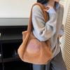 Plush Large Capacity Tote Bag Women's Shoulder Bag Commuter Underarm Bag