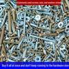Mixed Screws, Nuts, Washers Set: Common Household & Machine Fasteners
