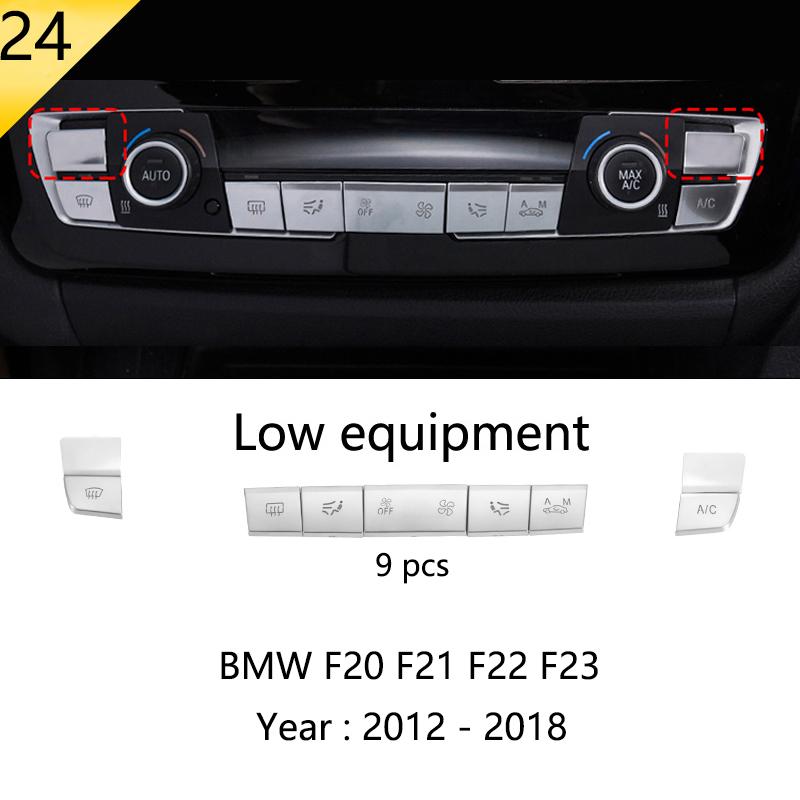For BMW 1 2 Series F20 F21 F22 F23 Carbon fiber Car Control CD Panel Cover Trim Air conditioning Outlet Frame Decoration Sticker LNYCP1