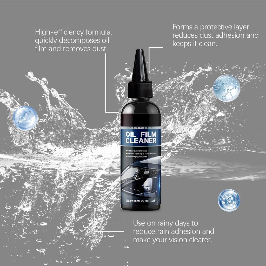 Очиститель масляной пленки автомобиля, средство для очистки автомобильных стекол от дождя и тумана, очиститель автомобильных стекол 100 мл