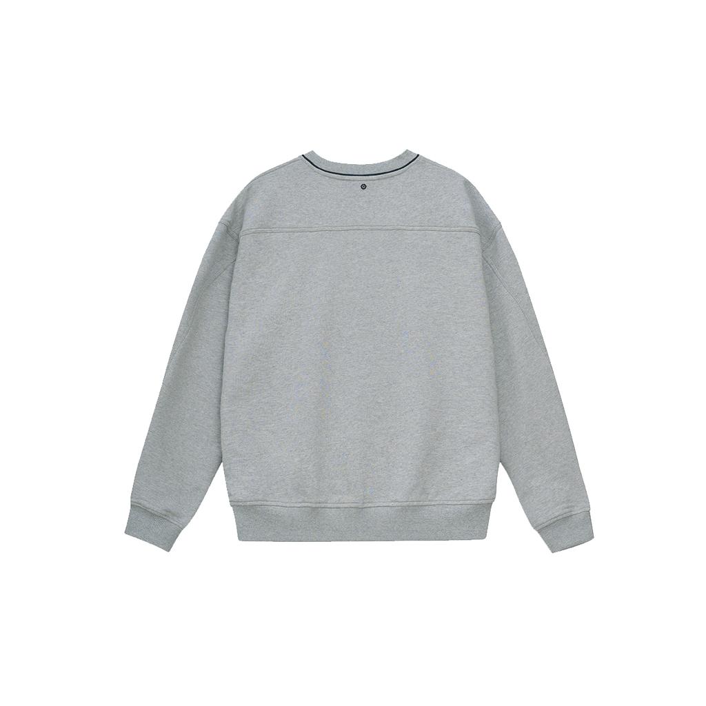 YONEX 251Tl002U Melange Gray Unisex Sporty Mood Sweatshirt
