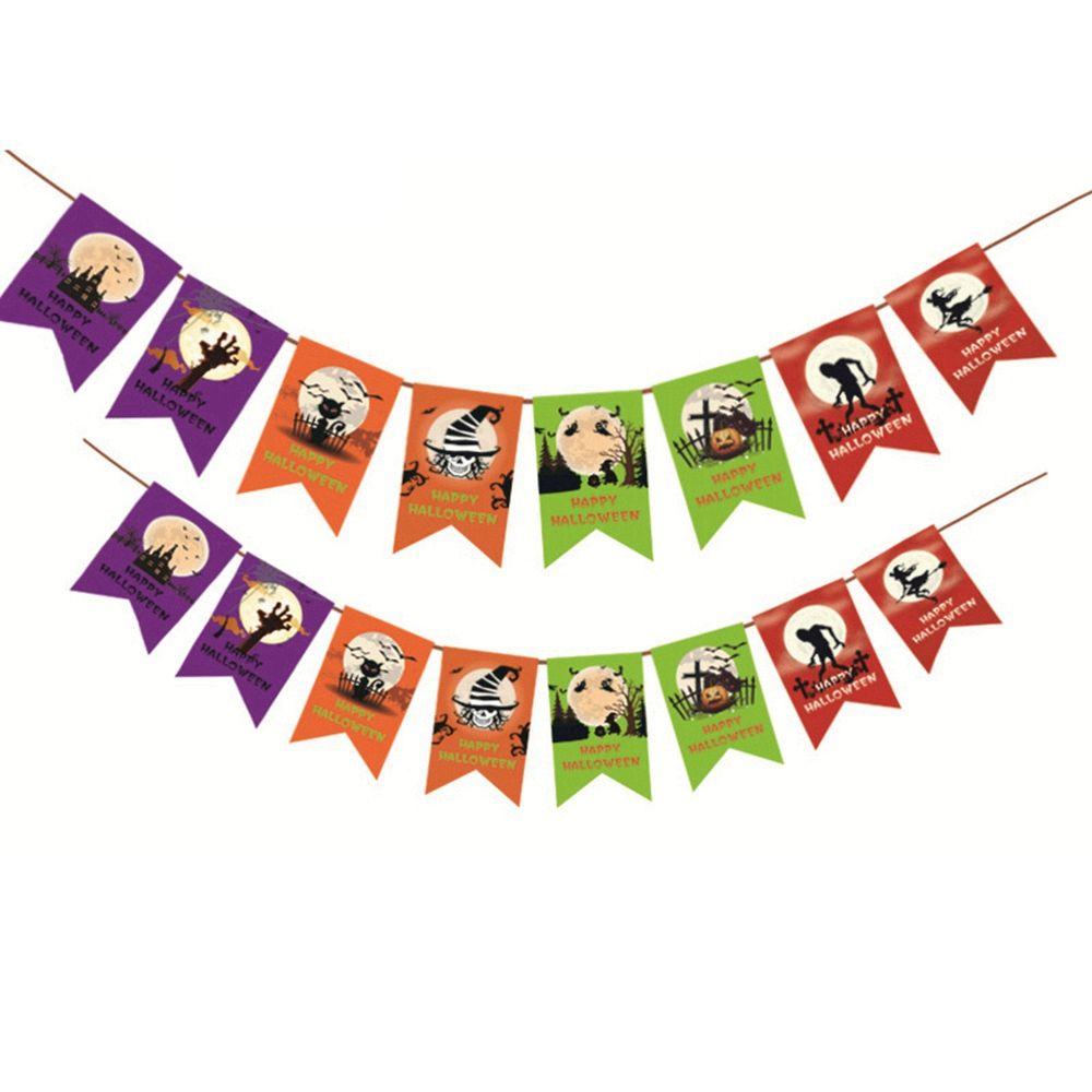 House Halloween Festival Ornaments Halloween Decor Hanging Garland Paper Chain Halloween Banner