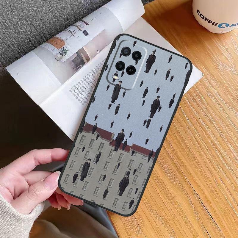 Rene Magritte Art Case For Oppo A5 A6 Pro A18 A38 A58 A78 A98 A54 A74 A94 A17 A57 A80 A60 A40 A96 A76 A16 A15