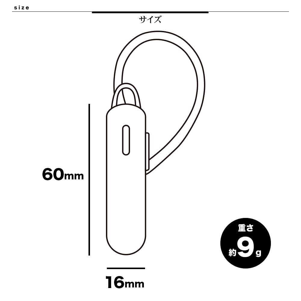 Rasta Banana Bluetooth 5.0 Одноканальный наушник с микрофоном и гарнитурой для Android и iPhone, Беспроводные наушники с ушным крючком, Переключатель для звонков и ответов,