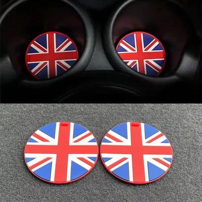 2 шт. Подстаканник для автомобиля Нескользящий коврик для Mini Cooper Countryman Clubman R55 R56 R60 F55 F60 Силиконовый водонепроницаемый коврик Автоаксессуар