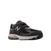 New Balance 2002 Kids Black Grey Mesh Suede Hook & Loop Running Shoes PV2002RA
