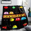 1PC Pac-Man Print Flannel Blanket, High quality All Seasons, Home Decor, Warmth and Comfort, Perfect for Christmas Gifts