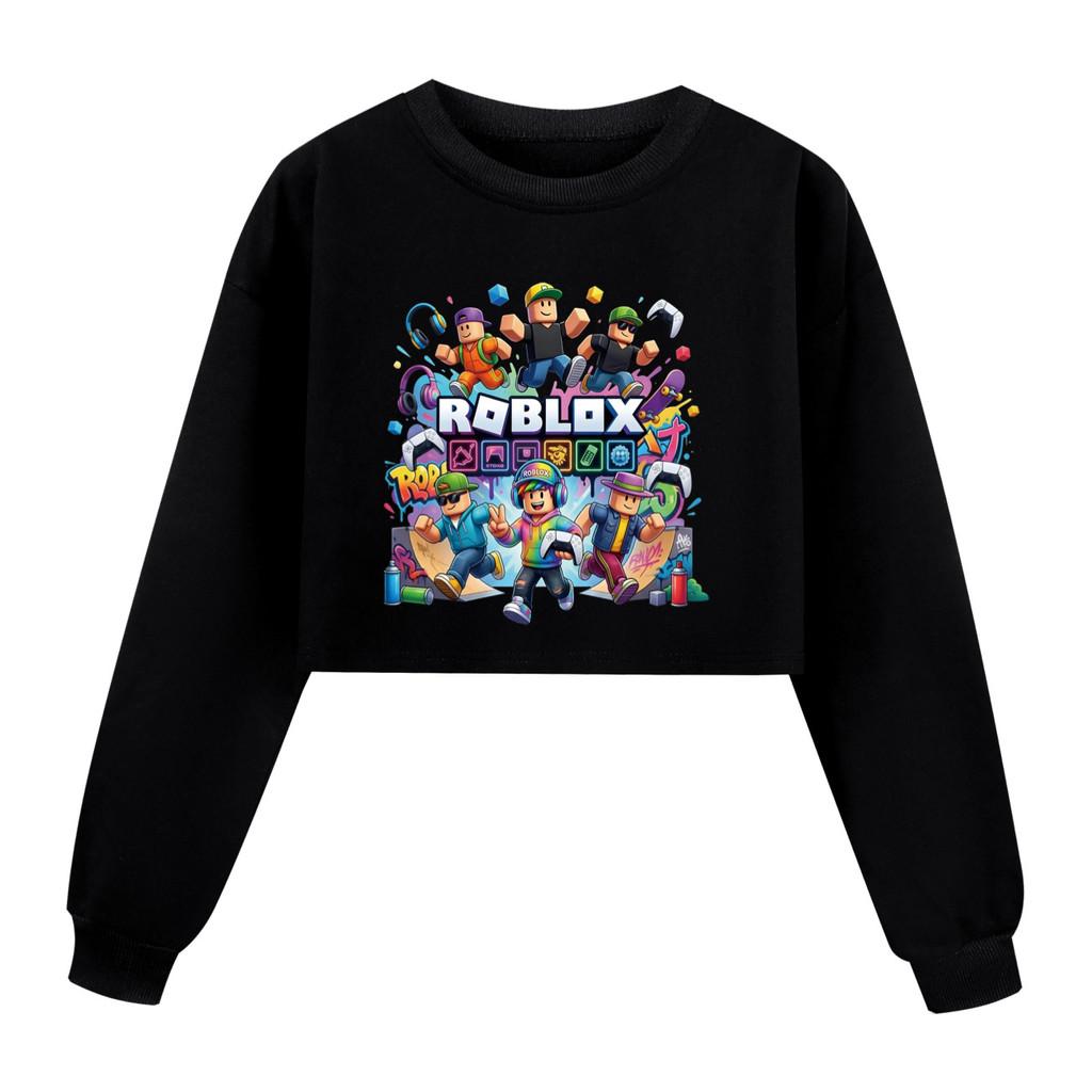 5573 Kids Girls Roblox Printed Round Neck Colorful Long Sleeves Sweatshirt