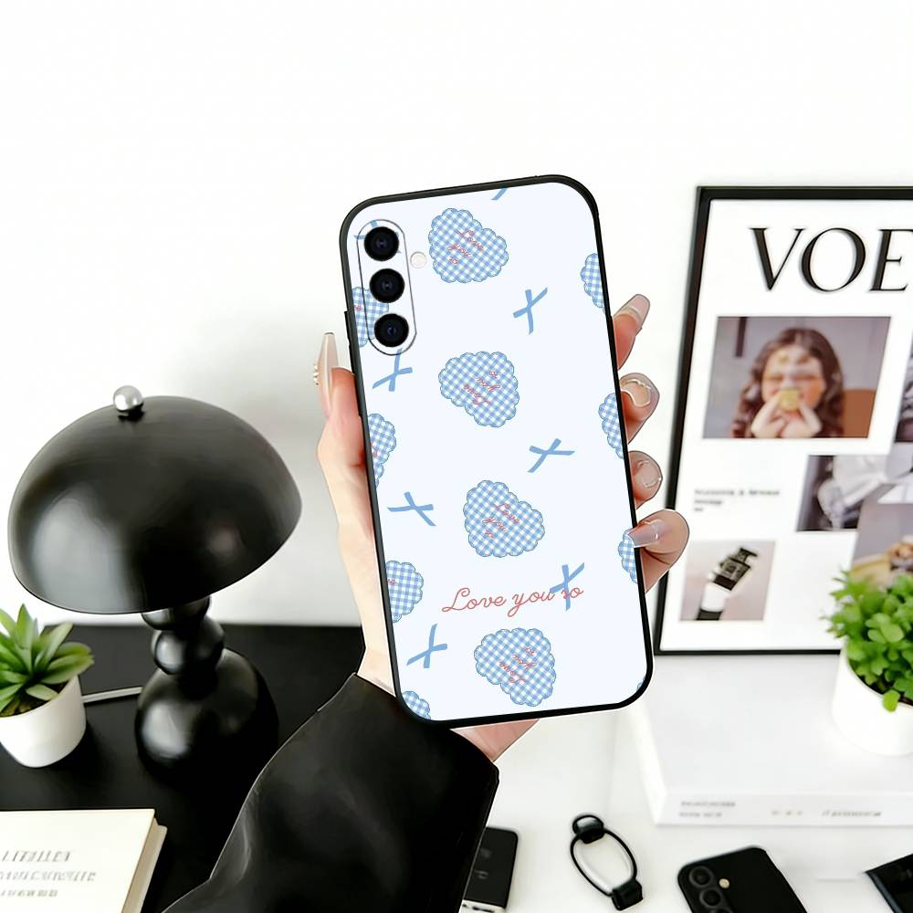 Серия "Бантик" Чехол для телефона для Samsung Galaxy A73, A72, A71, A70, A53, A52, A51, Другие Мягкий Черный Чехол
