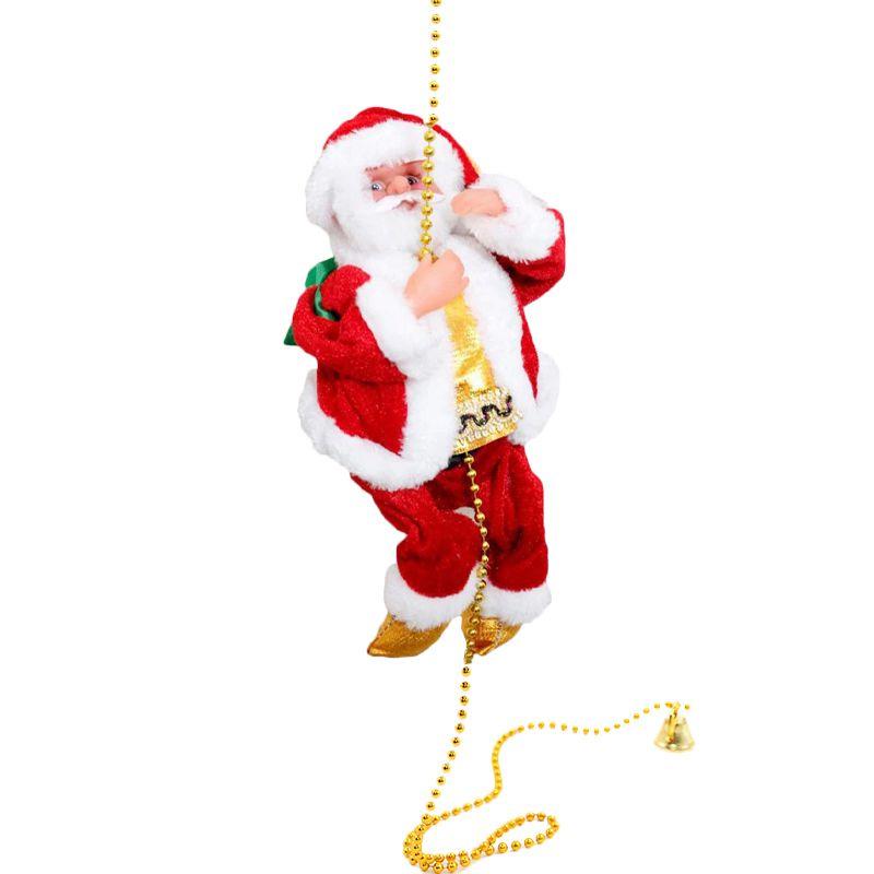 Unique Santa Claus Electric Climbing Doll With Cheerful Music For Holiday Decor