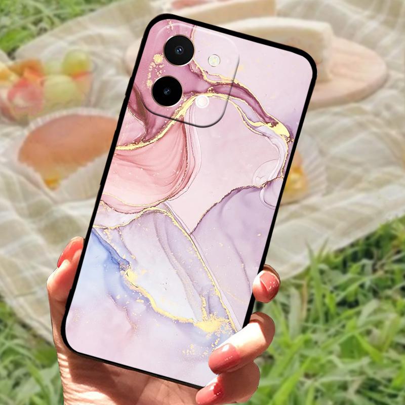 Чехол для Vivo Y28 4G Задняя крышка Противоударный корпус телефона Для VIVO Y28 Модный Fundas Нескользящий Мультяшный Мягкий силиконовый бампер для телефона