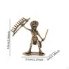 Indian Figurine, Brass Statue Home Decor, Miniature Sculpture Tabletop Ornament for Table Showcase