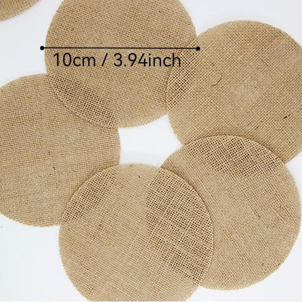 11Cm jute woven placemat pastoral table mat cotton and linen dining table insulation mat shooting props home decoration