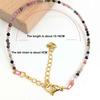 2-3mm Natural Stone Beads Necklaces For Women Men Faceted Indian Agates Tourmaline garnet Crystal quartz Bracelet Clavicle Chain