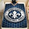 1pc SV Darmstadt 98 Print Flannel Blanket, High quality Comfortable for All Seasons, Home Decor, Warmth and Comfort, Perfect for Christmas Gifts92