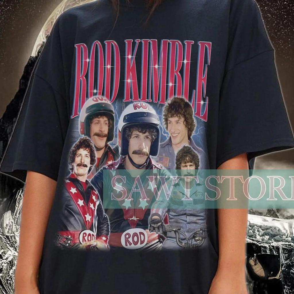 Rod Kimble Retro StuntUnisex T Shirt s Comedy Homage vintage Washed fashion Casual graphic homme Unisex Stretched Breathable
