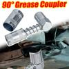 Car Metal Sleeve Locks Coupler 90 Degree Grease Coupler Grease Gun Lubrication Tools 1/8NPT Thread Car Truck Oil Nozzle Adapter