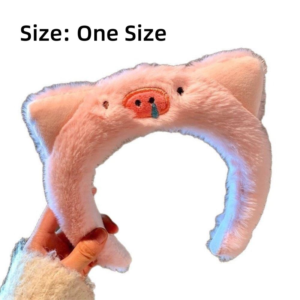 Милая розовая повязка на голову с поросенком, повязка для волос, обруч для волос, мультяшный головной убор для вечеринки, аксессуары для волос, для умывания, макияжа