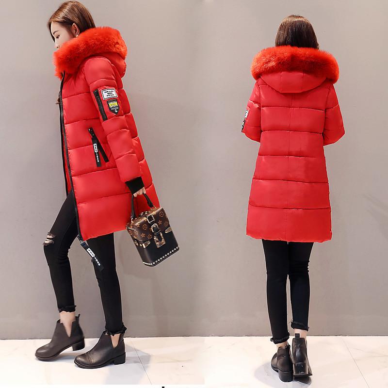 Women's Winter Jacket Coats Simple Generous Fashion In The Long Section of The Cotton Outerwears Large Size Slim Female Cotton Youthful Woman Clothes