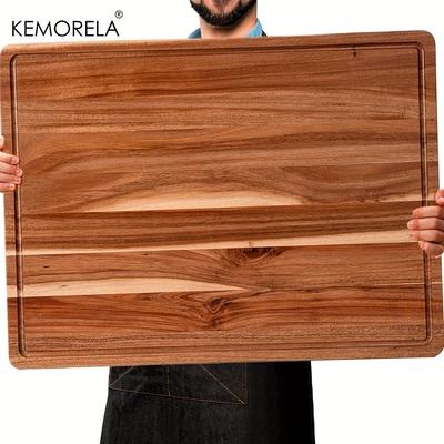 Акациевая разделочная доска Extra Large XXL Кухонный поднос для сервировки для подготовки еды Сырная тарелка Овощи и фрукты для праздников и на каждый день