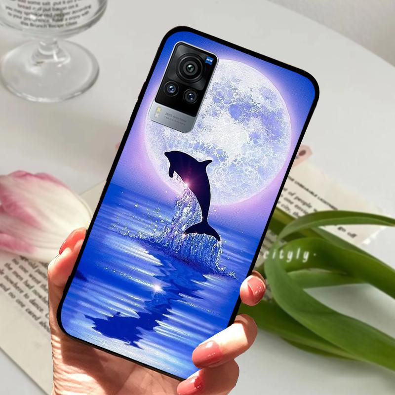 Чехол для VIVO X60 Pro 5G V2046 V2047A Мультяшный Милый Матовый Силиконовый ТПУ Мягкий Чехол для Телефона Для Vivo X60 X 60 Ударопрочный Coque Бампер